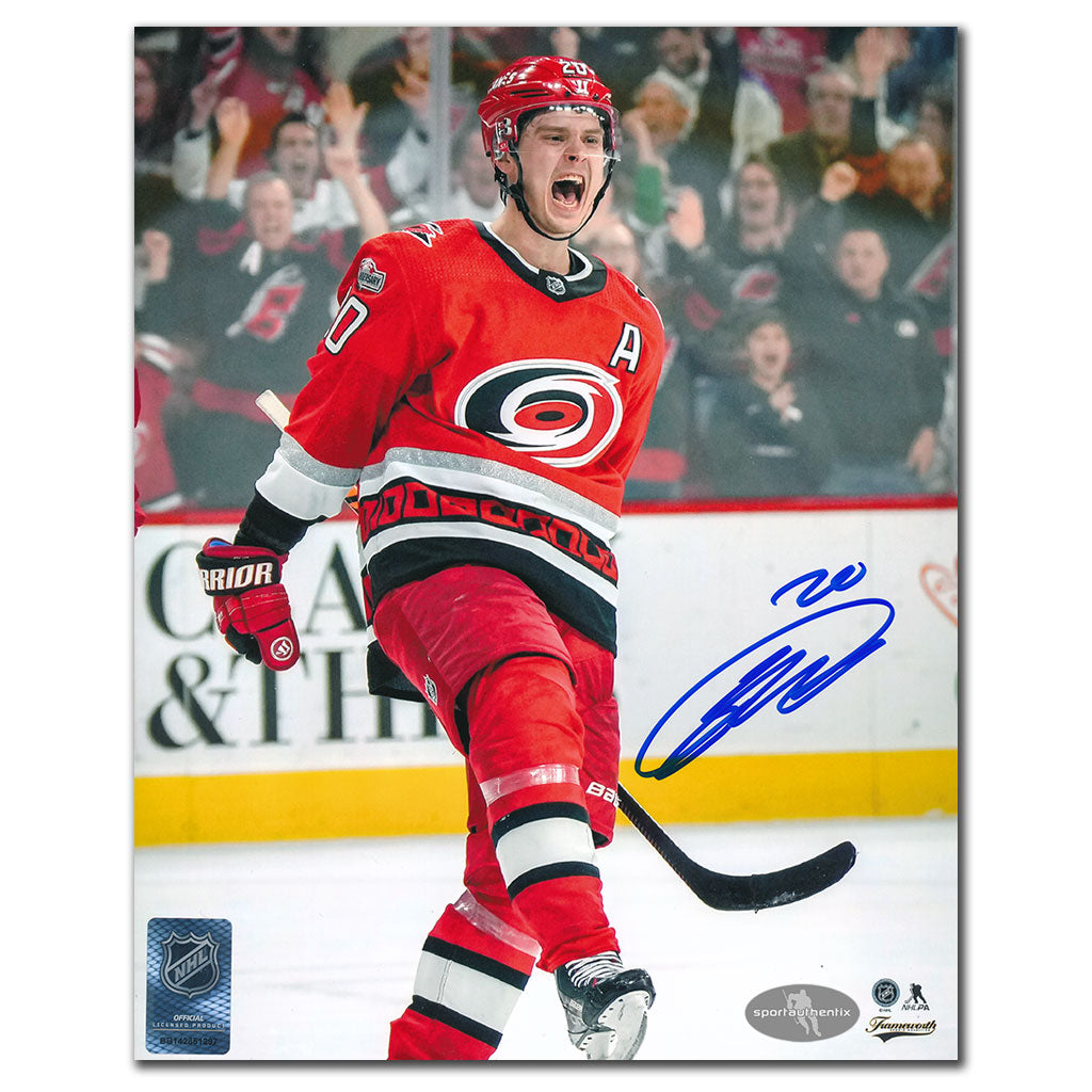 Sebastian Aho Carolina Hurricanes Autographed 8x10