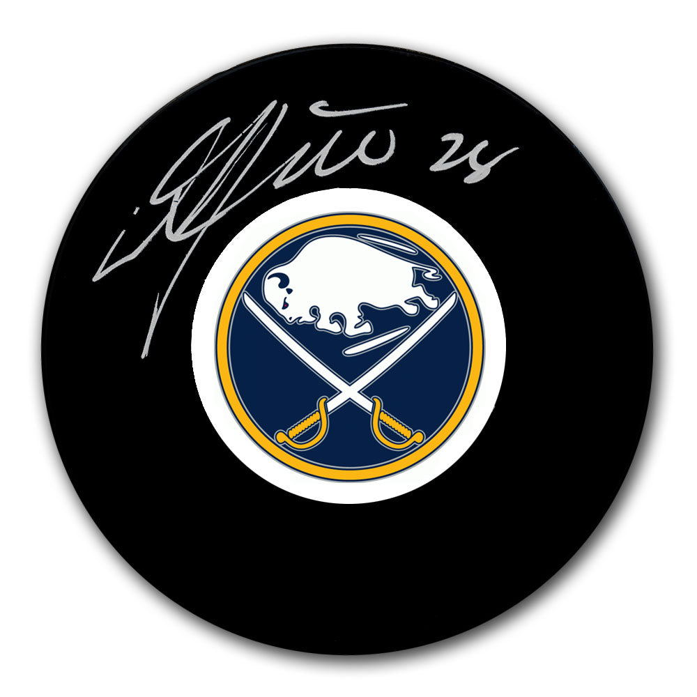 Donald Audette Buffalo Sabres Autographed Puck