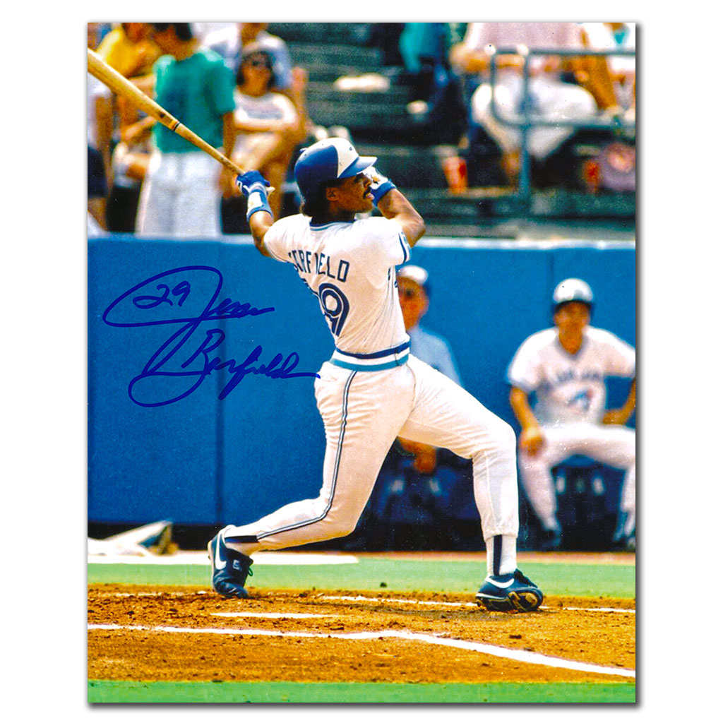 Jesse Barfield Blue Jays de Toronto AT BAT dédicacé 8x10