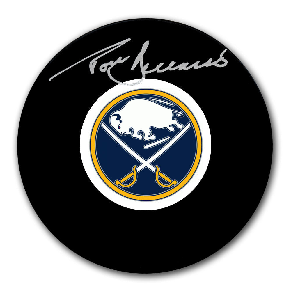 Rondelle autographiée des Sabres de Buffalo de Tom Barrasso