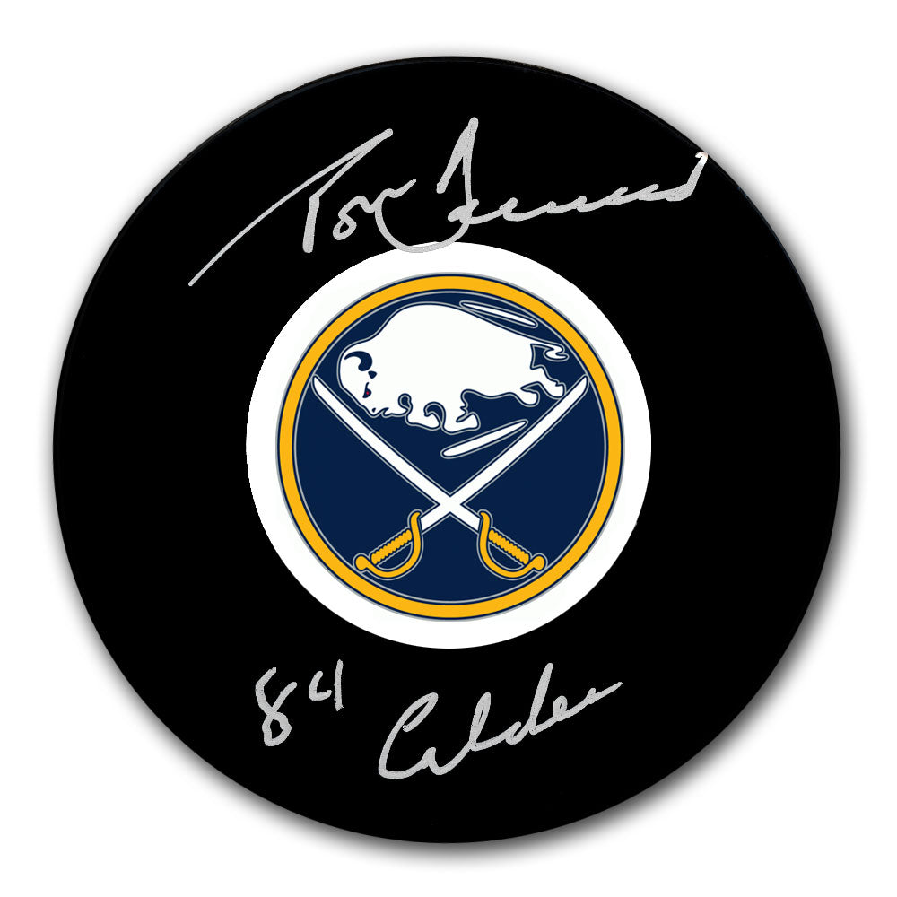 Tom Barrasso Buffalo Sabres 1984 Calder Autographed Puck