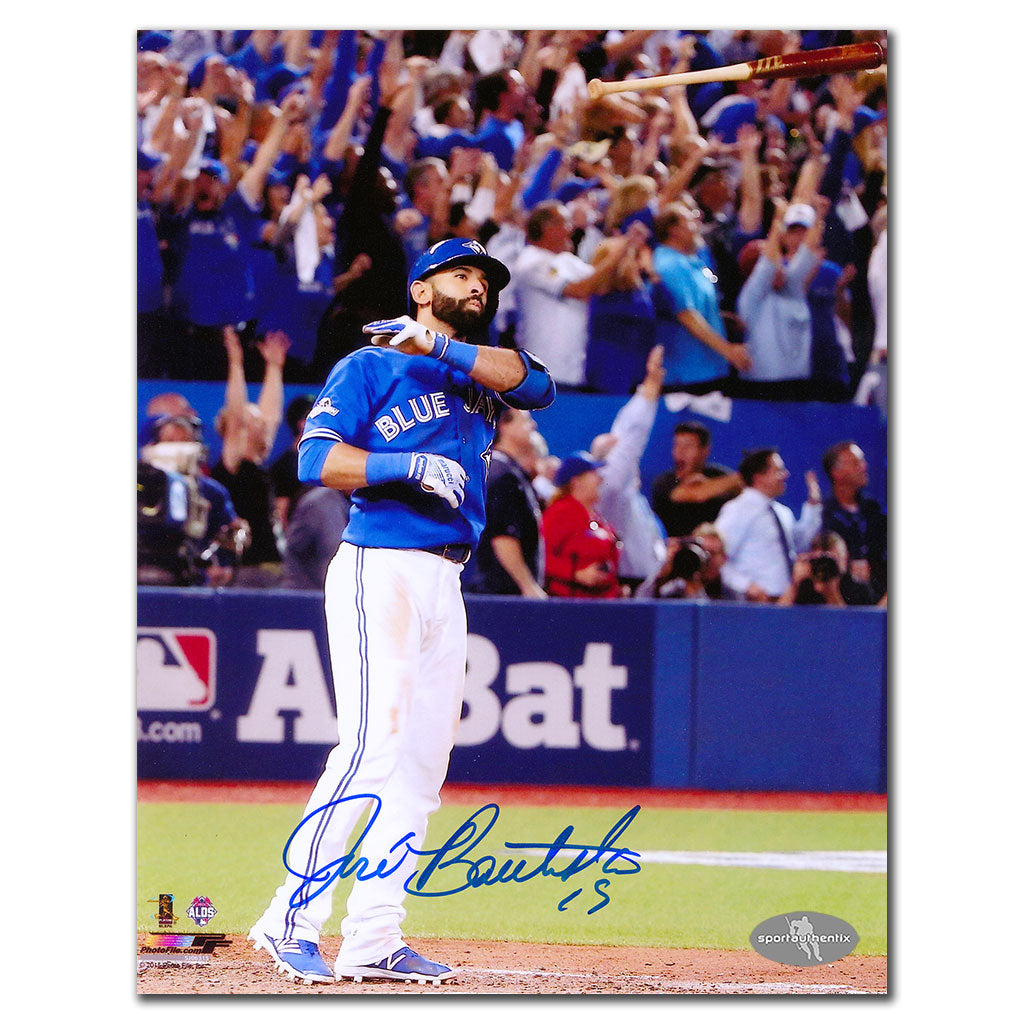 Jose Bautista Toronto Blue Jays THE BAT FLIP Autographed 8x10