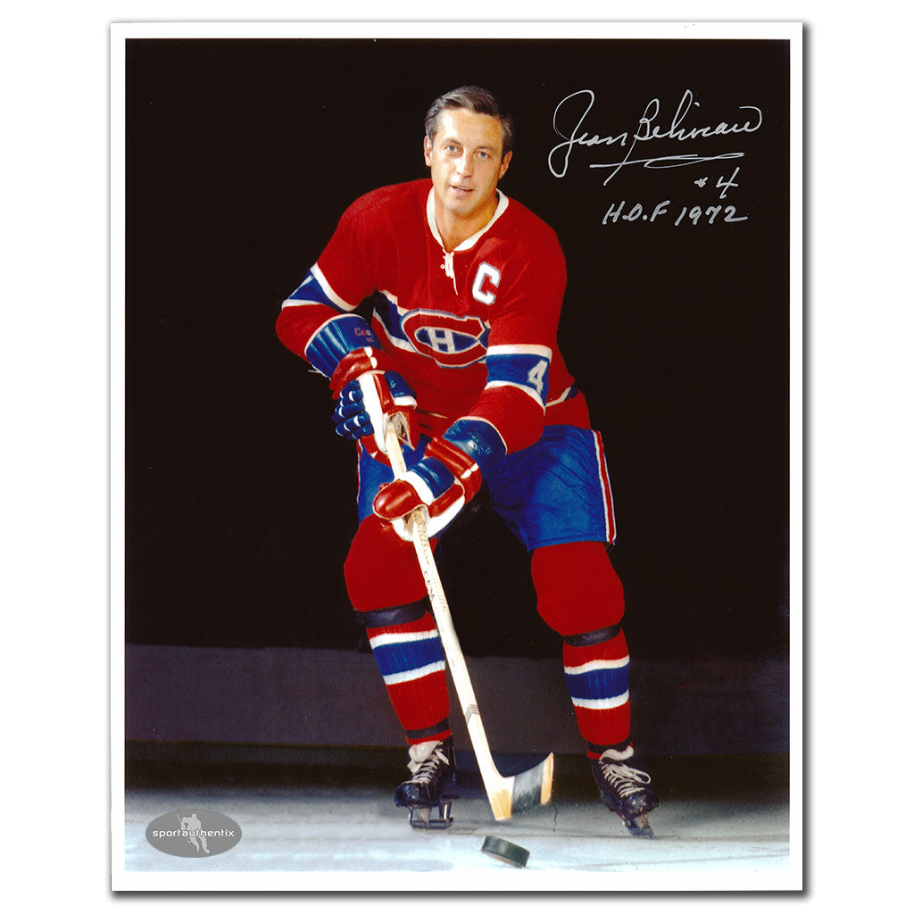 Jean Beliveau Montreal Canadiens HOF Autographed 8x10