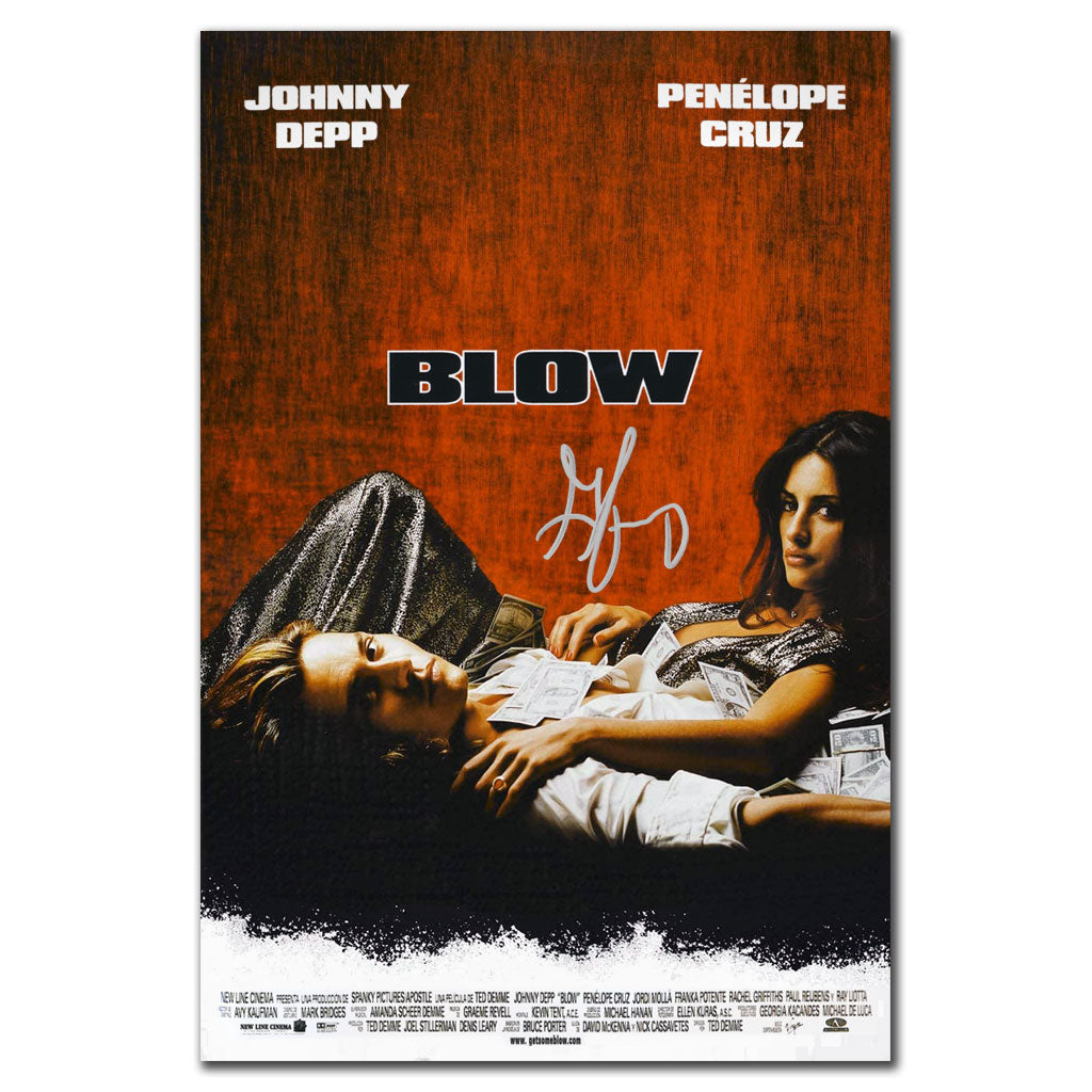 George Jung BLOW Affiche de film signée 12 x 18