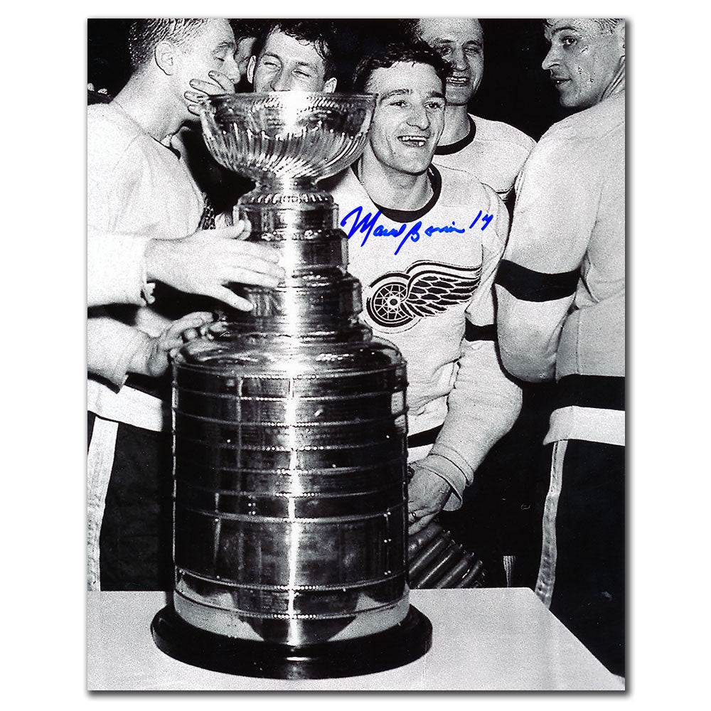 Marcel Bonin Detroit Red Wings 1955 Stanley Cup Autographed 8x10