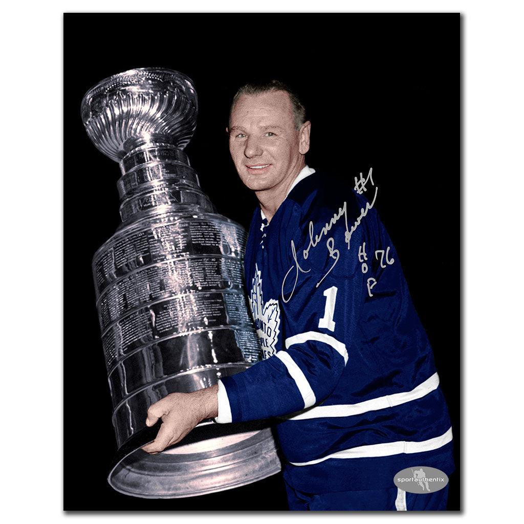 Johnny Bower Toronto Maple Leafs HOF Autographed 8x10