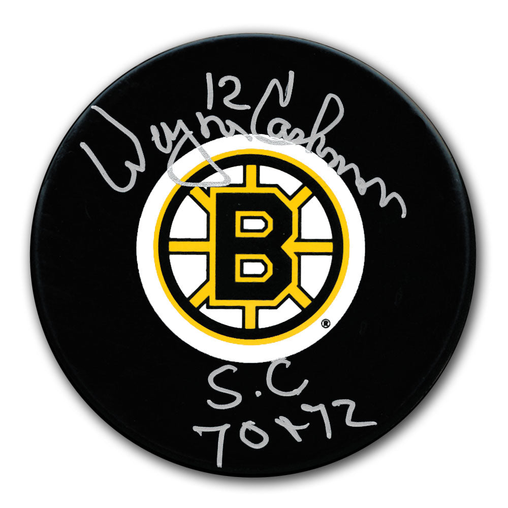 Wayne Cashman Rondelle autographiée des Bruins de Boston SC Années