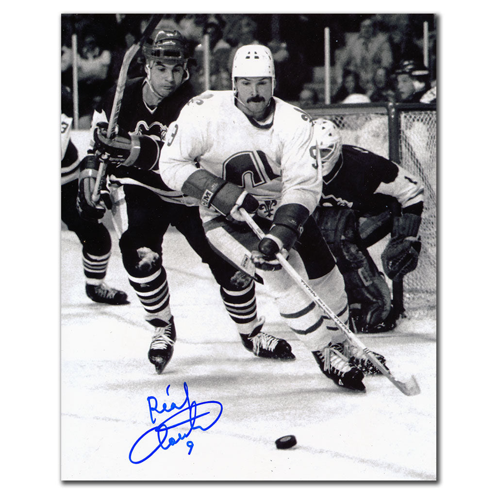 Real Cloutier Quebec Nordiques Autographed 8x10