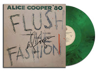 Alice Cooper Signed FLUSH THE FASHION Autographed Smoke Green Vinyl Album LP