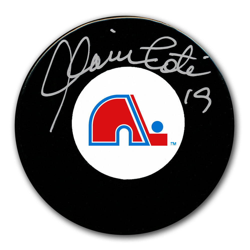 Rondelle autographiée des Nordiques de Québec d'Alain Côté