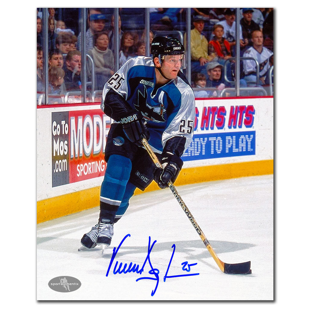 Vincent Damphousse San Jose Sharks ACTION Autographed 8x10