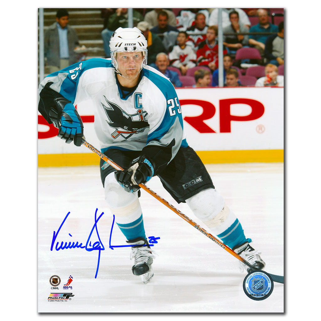 Vincent Damphousse San Jose Sharks CAPTAIN Autographed 8x10