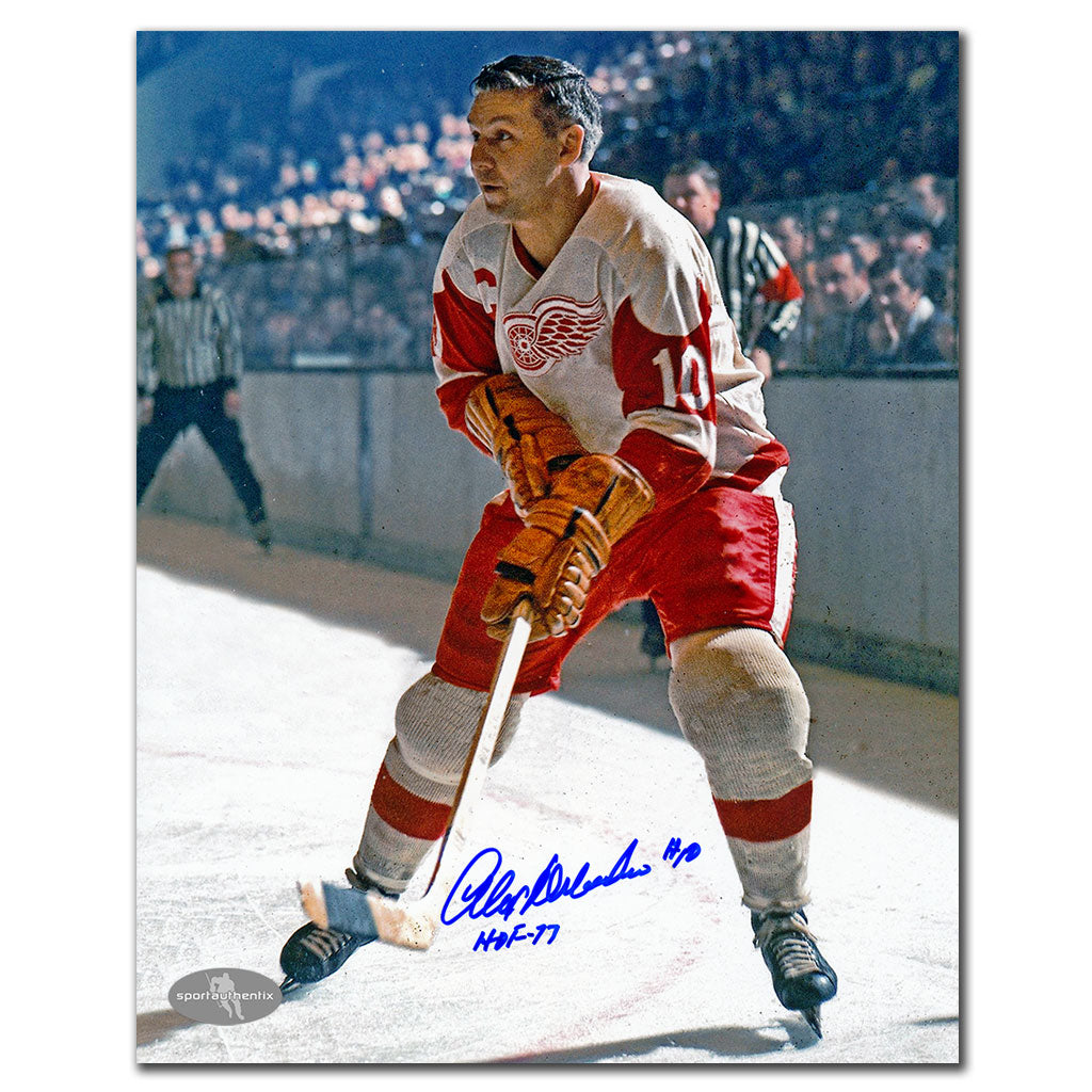 Alex Delvecchio Detroit Red Wings HOF Autographed 8x10