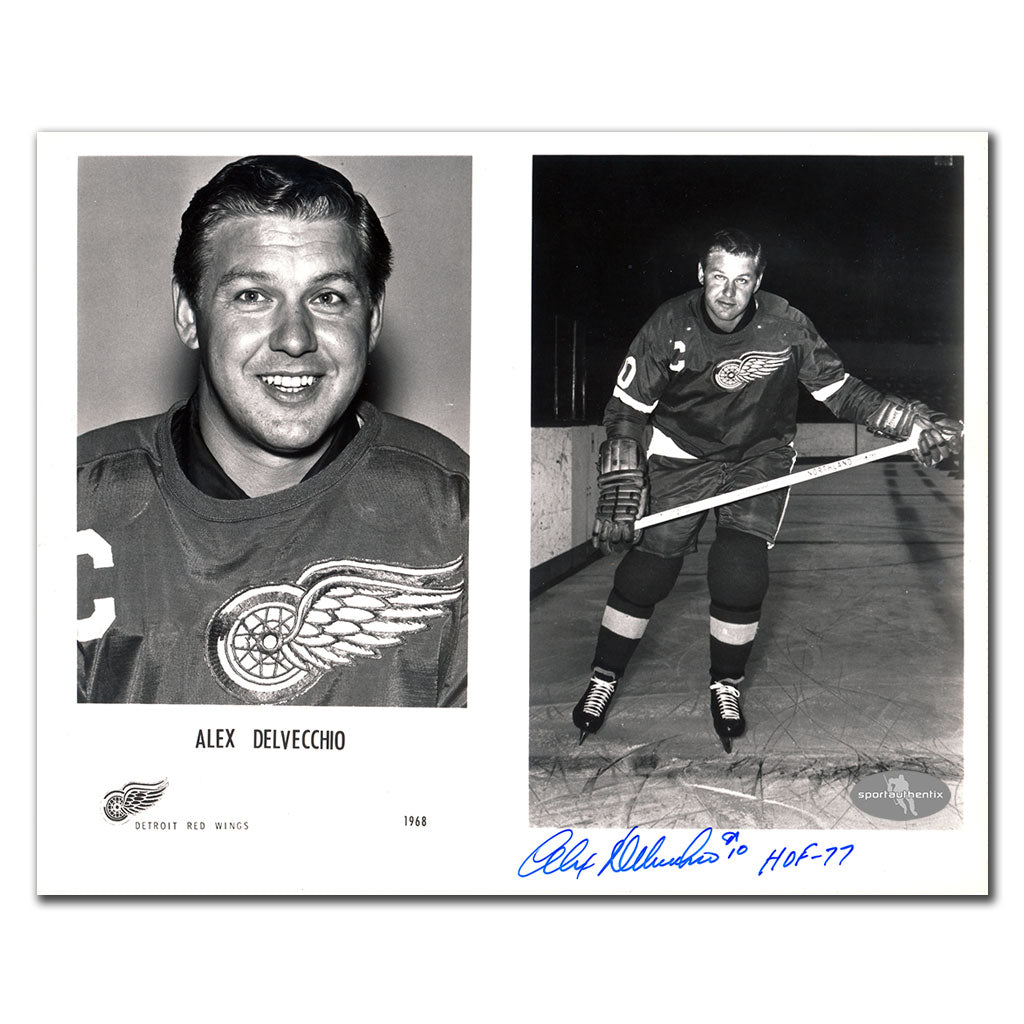 Alex Delvecchio Detroit Red Wings Autographed 8x10 Photo