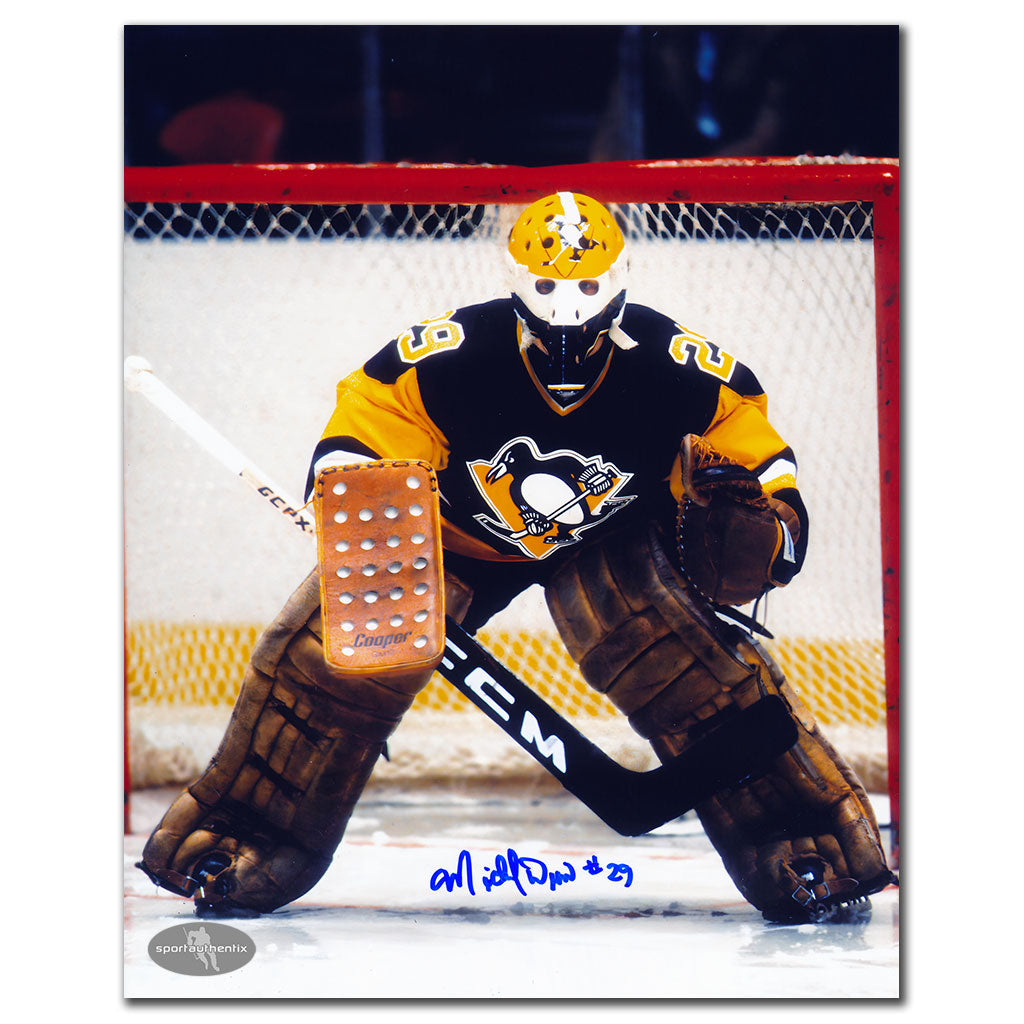 Michel Dion Pittsburgh Penguins ACTION Autographed 8x10