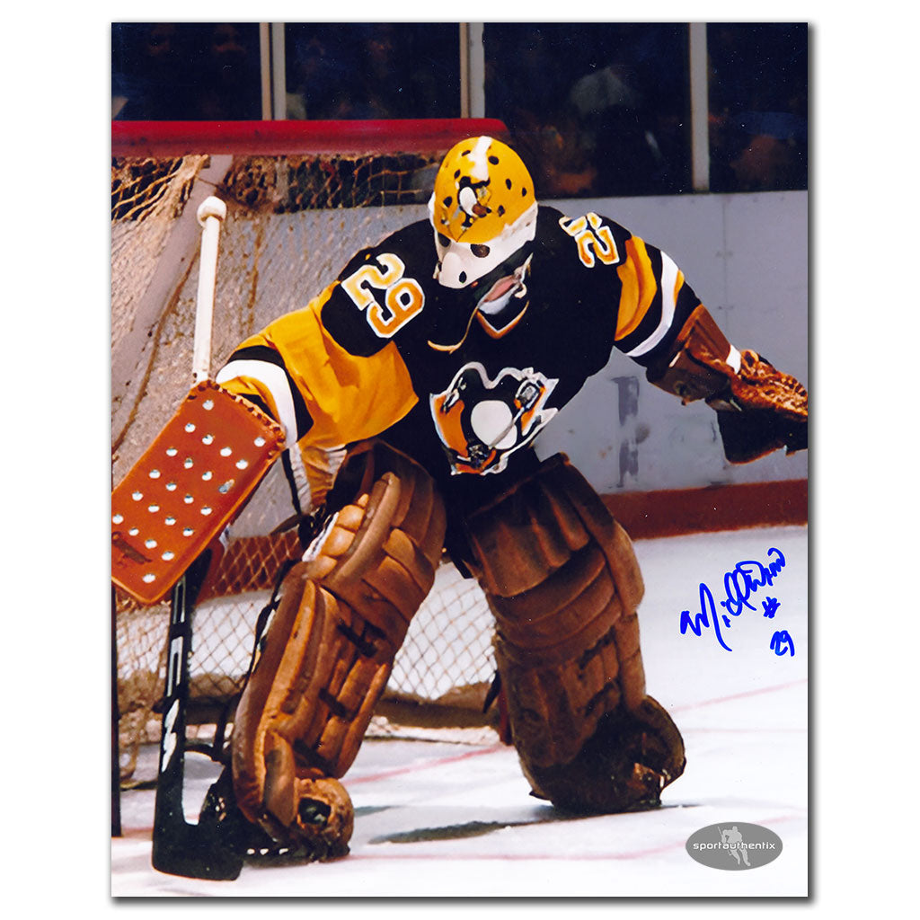 Michel Dion Pittsburgh Penguins BIG SAVE Autographed 8x10