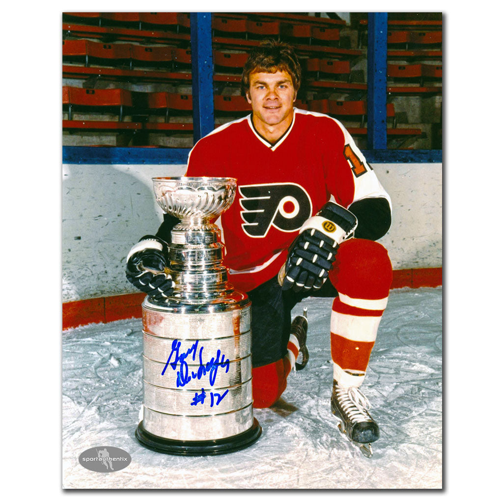 Gary Dornhoefer Flyers de Philadelphie Coupe Stanley dédicacé 8x10