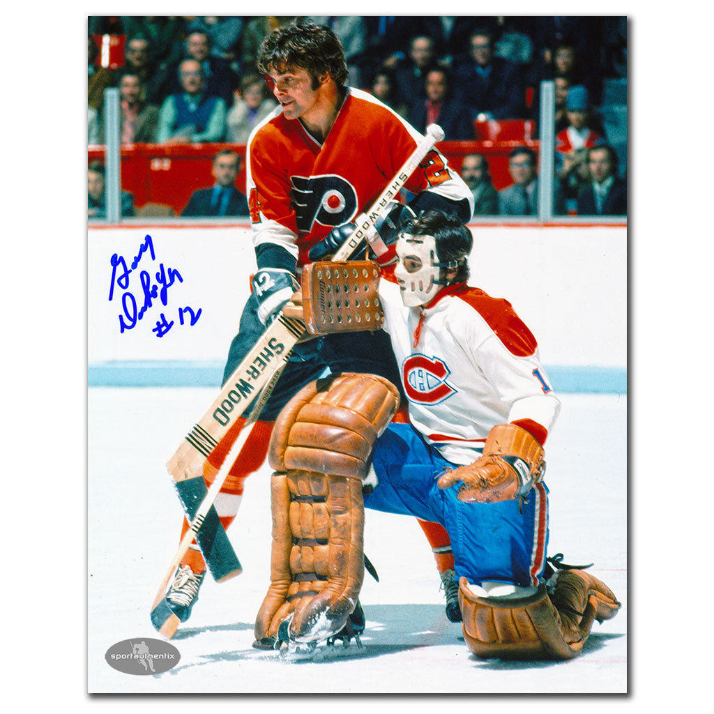 Gary Dornhoefer Philadelphia Flyers ACTION Autographed 8x10