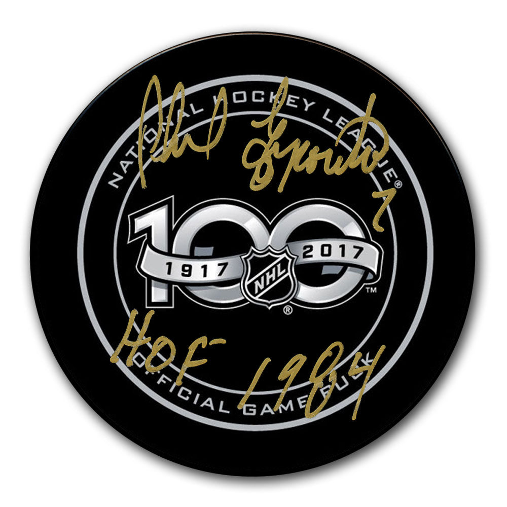 Phil Esposito NHL TOP 100 Autographed Official Game Puck