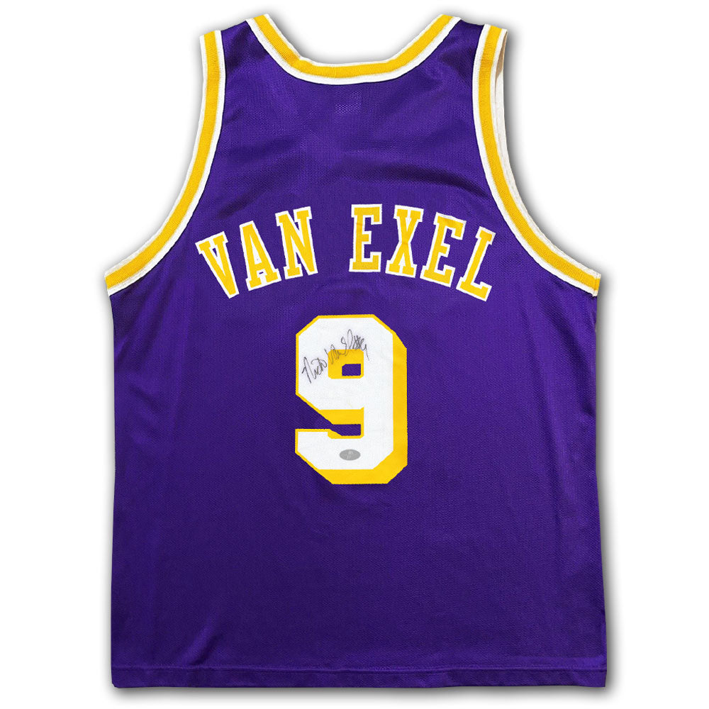 Nick Van Exel Los Angeles Lakers Champions Autographed Jersey