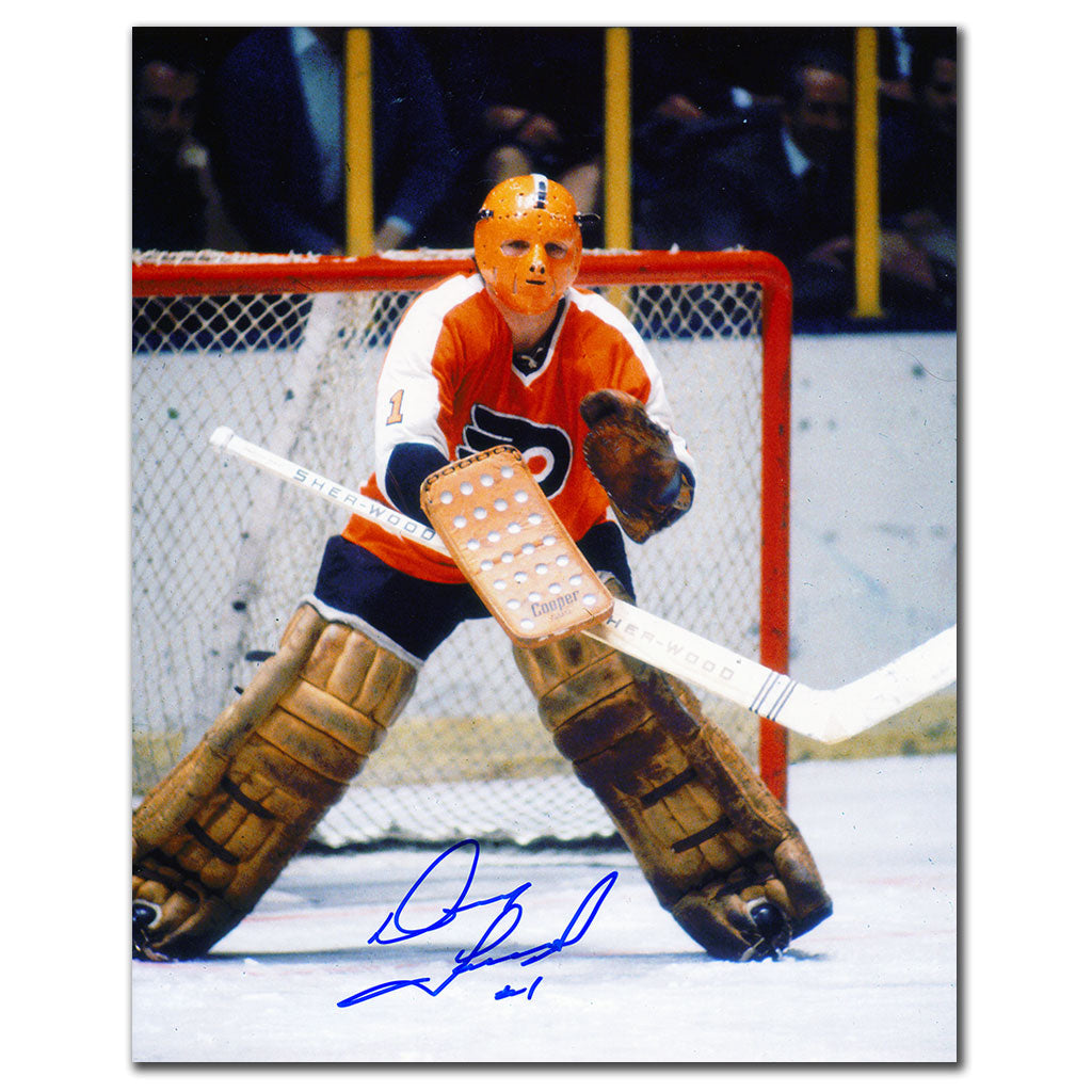 Doug Favell Philadelphia Flyers ACTION Autographed 8x10