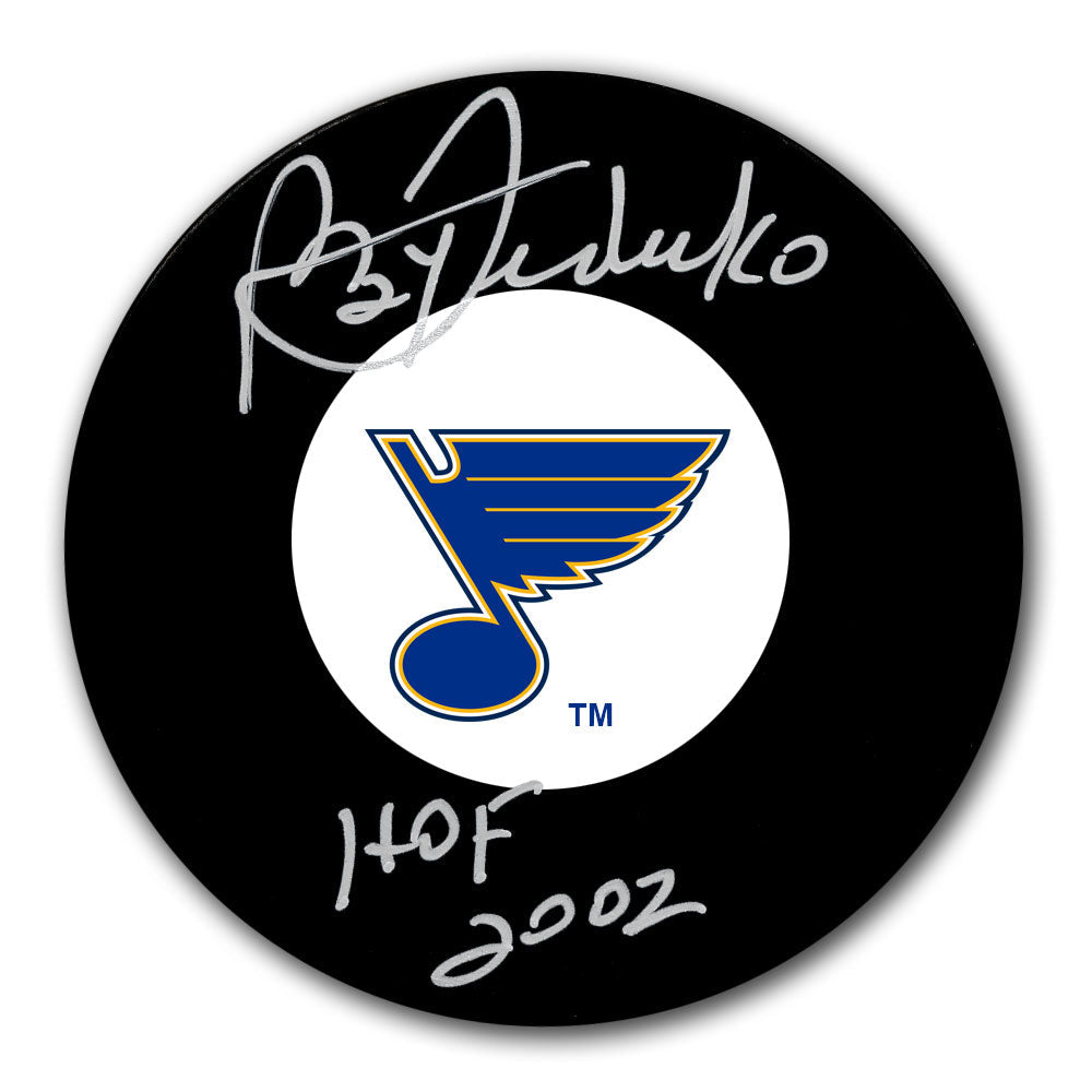 Rondelle autographiée Bernie Federko St. Louis Blues HOF