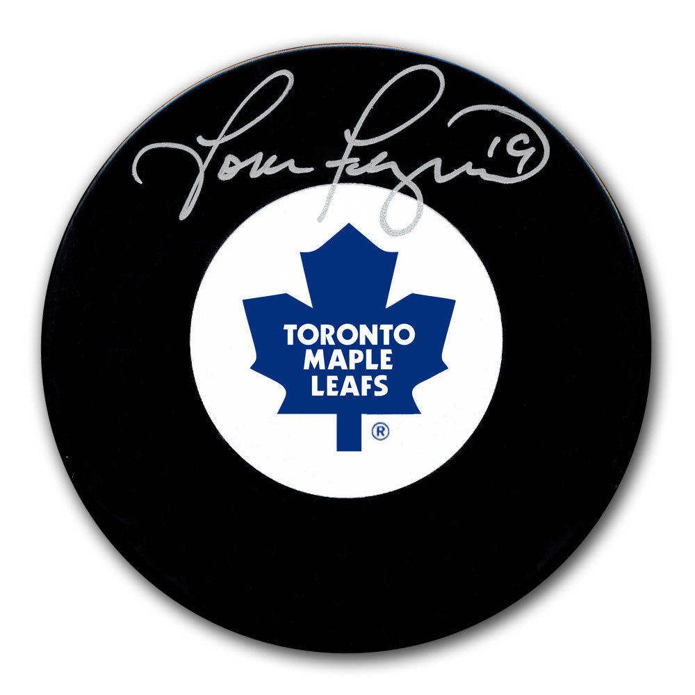 Rondelle autographiée des Maple Leafs de Toronto de Tom Fergus