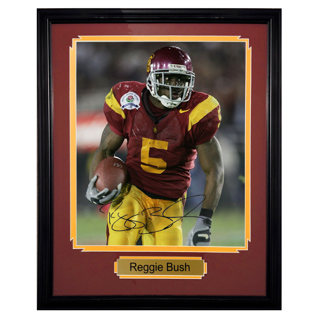 Reggie Bush USC Trojans Autographed 22X28 Frame