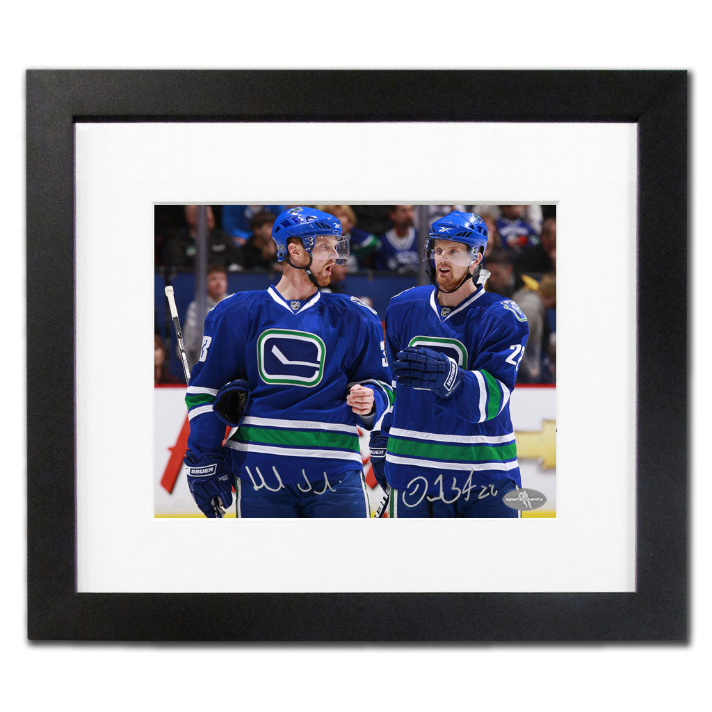 Henrik & Daniel Sedin Vancouver Canucks SEDIN TWINS Autographed 15X17 Frame