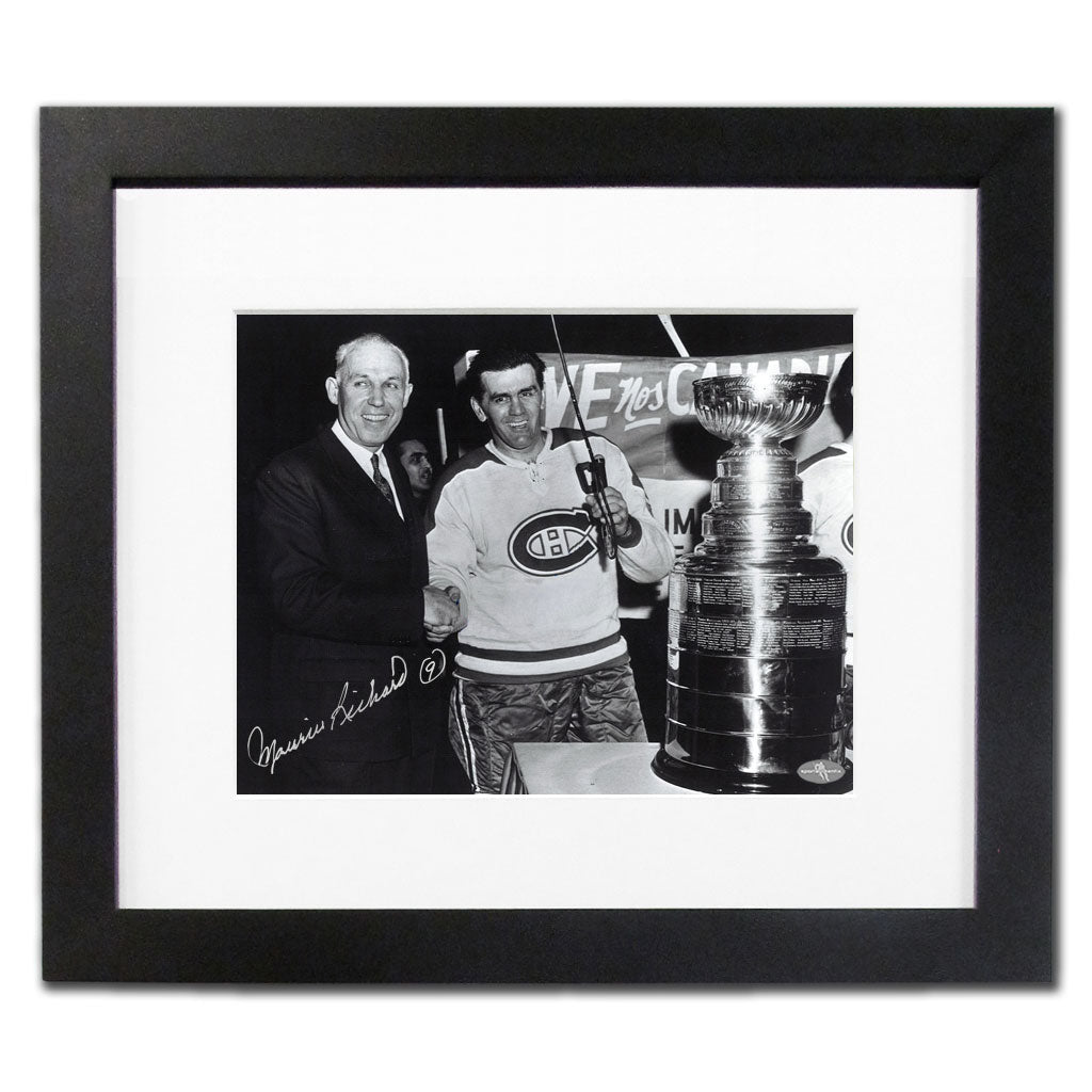 Maurice Richard Montreal Canadiens STANLEY CUP Autographed 22X19 Frame