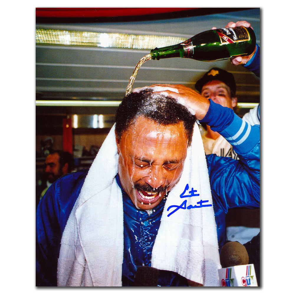 Cito Gaston Toronto Blue Jays CÉLÉBRATION DE LA SÉRIE MONDIALE Autographié 8x10