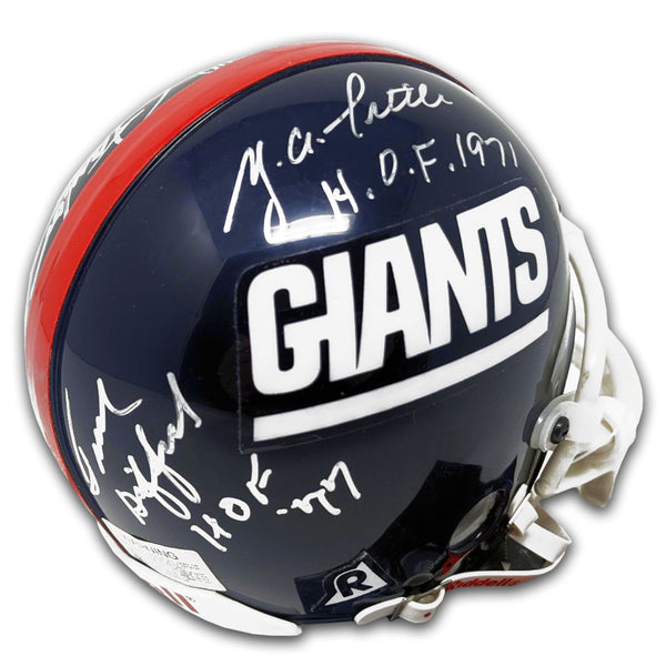 New York Giants Hall of Fame Greats Autographed Riddell Mini-Helmet Signed By 5