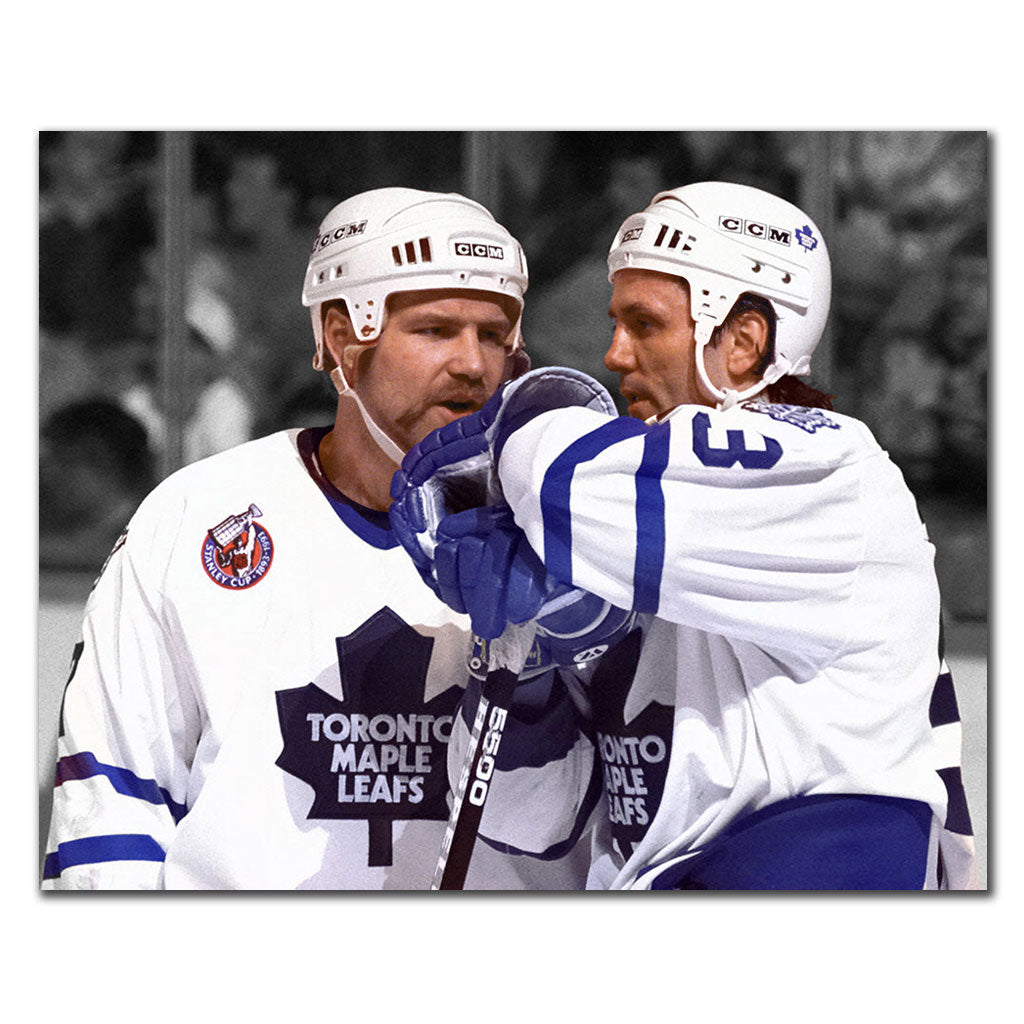 Wendel Clark & Doug Gilmour Pre-Order Toronto Maple Leafs Autographed 8x10 (1)