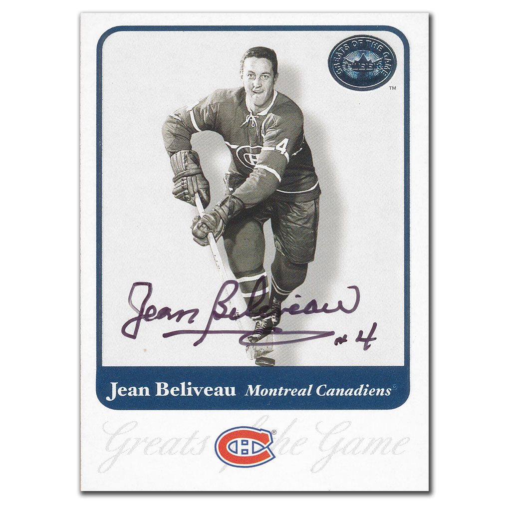 2001-02 Fleer Greats of the Game Jean Beliveau Autographed Card #3