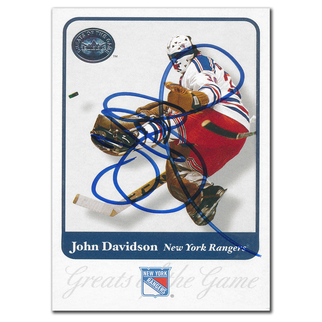 2001-02 Fleer Greats of the Game John Davidson Autographed Card #10