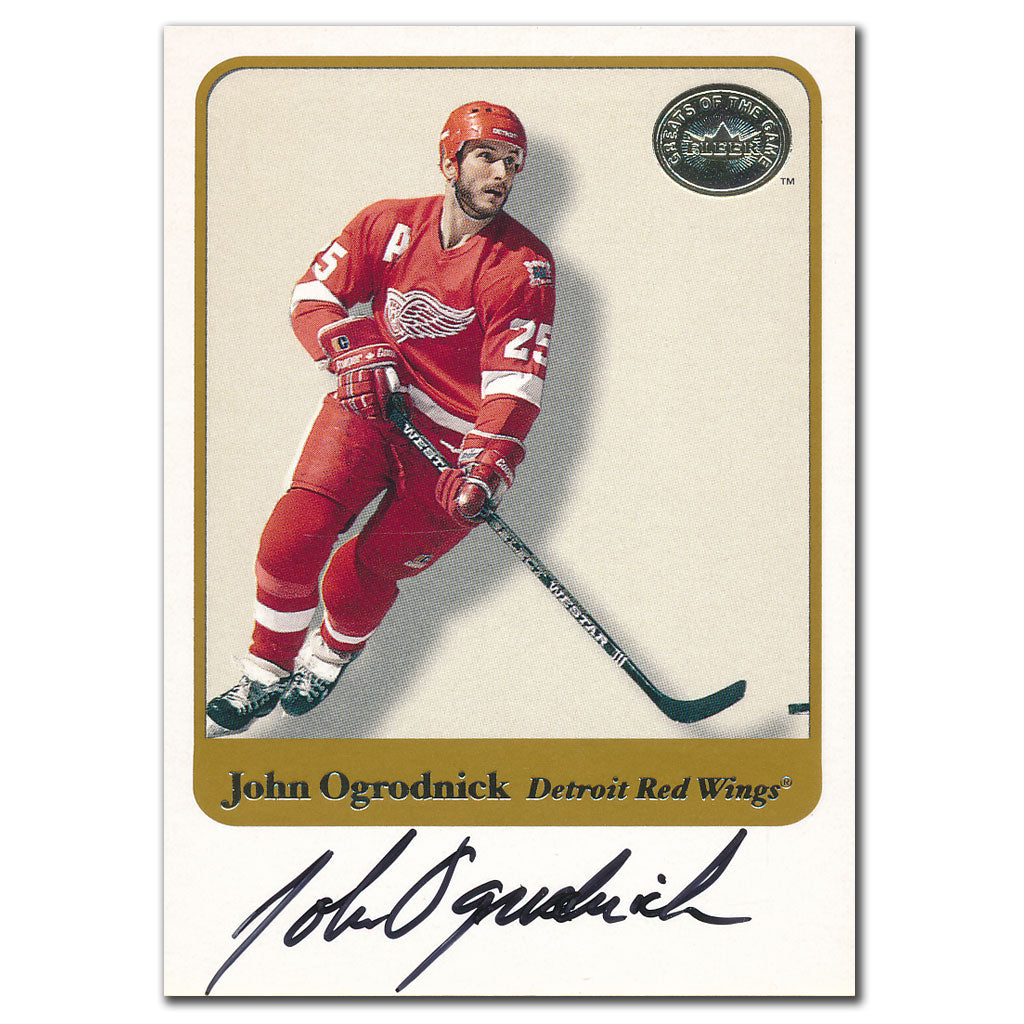 2001-02 Fleer Greats of the Game Autographs John Ogrodnick Autographed Card