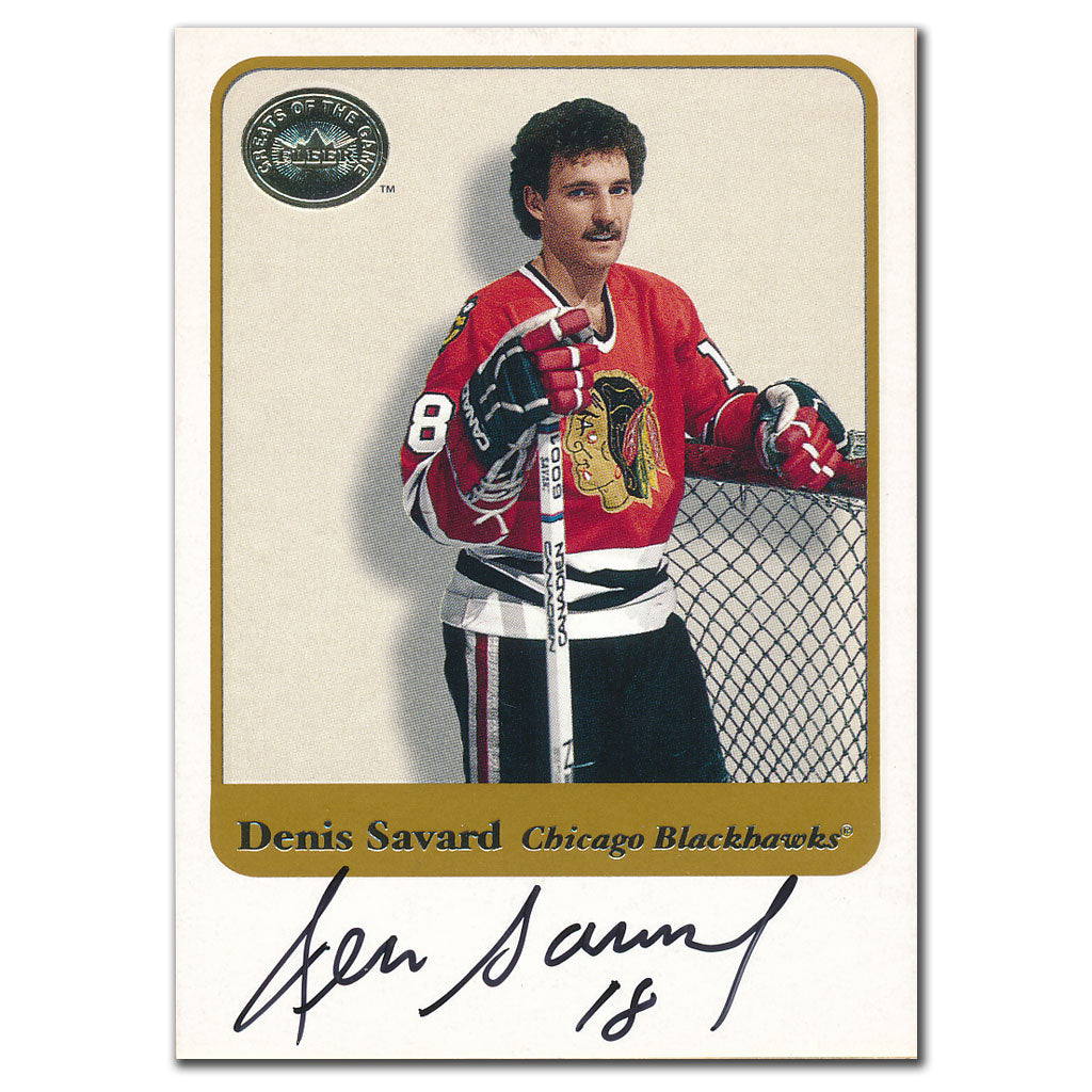 2001-02 Fleer Greats of the Game Autographs Denis Savard Autographed Card