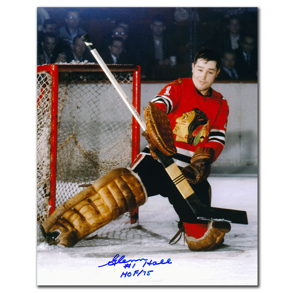 Glenn Hall Chicago Blackhawks HOF Autographed 8x10