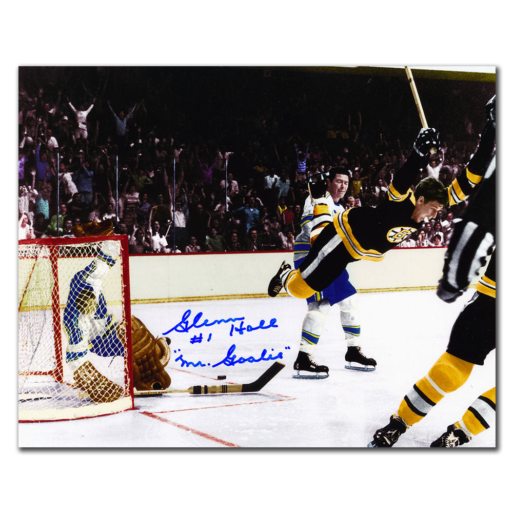 Glenn Hall St. Louis Blues THE GOAL Autographed 8x10