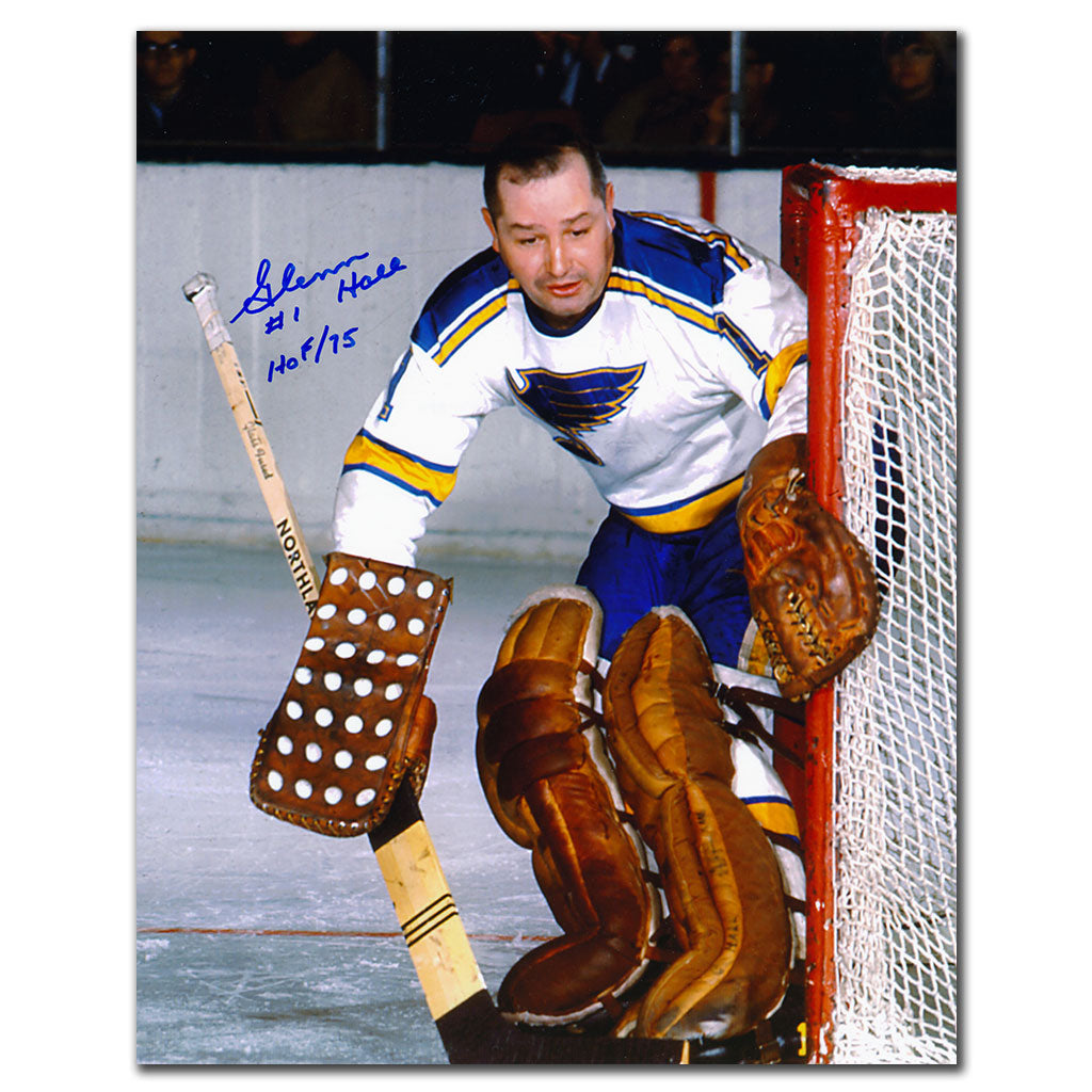 Glenn Hall St. Louis Blues HOF Autographed 8x10