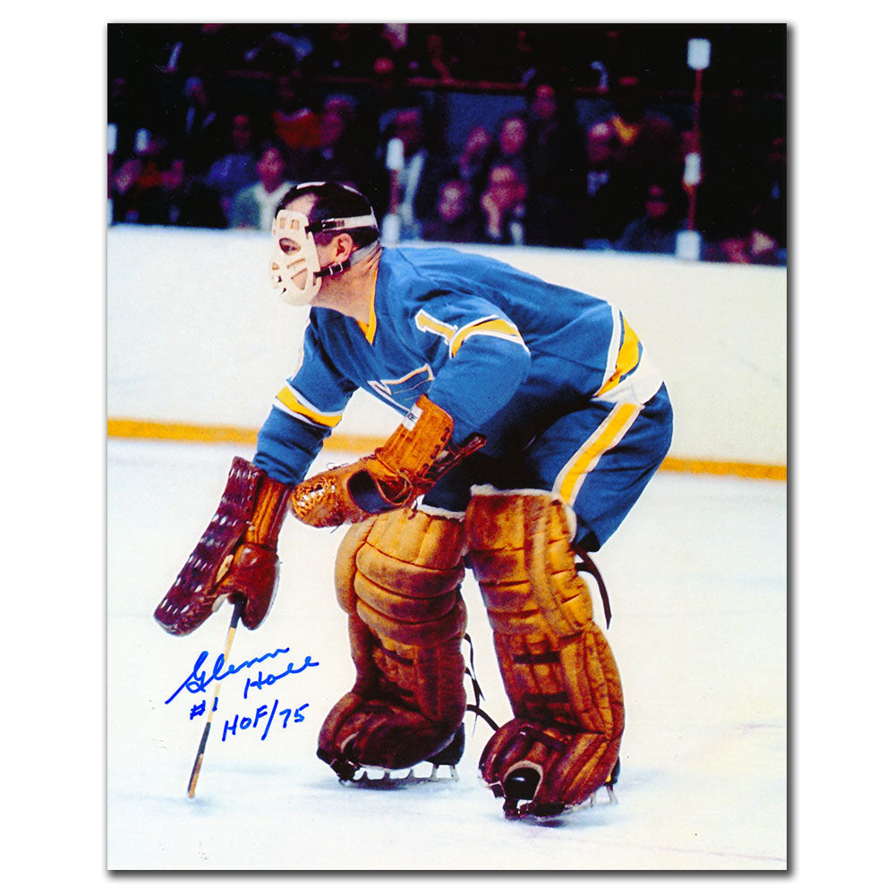 Glenn Hall St. Louis Blues HOF Autographed 8x10