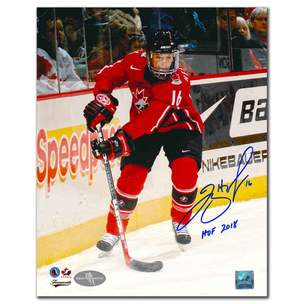 Jayna Hefford Team Canada TURIN 2006 OLYMPICS Autographed 8x10