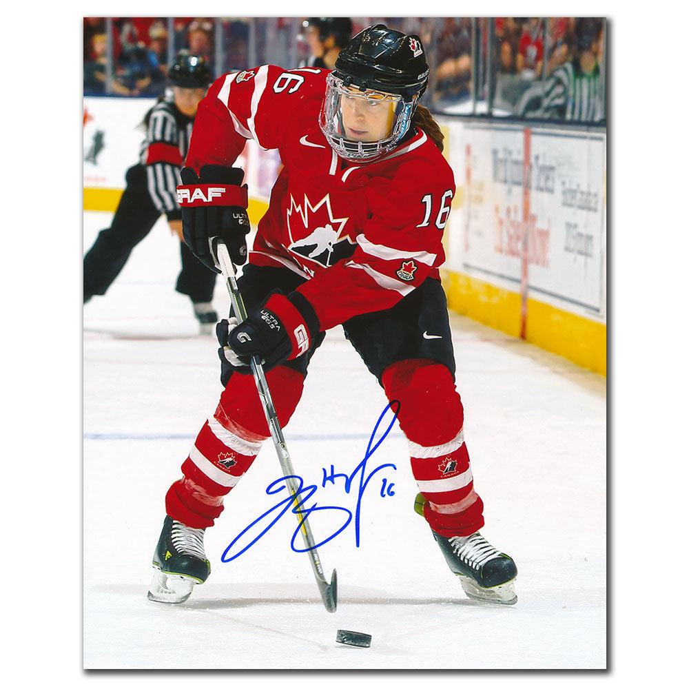 Jayna Hefford Équipe Canada Autographiée 8x10