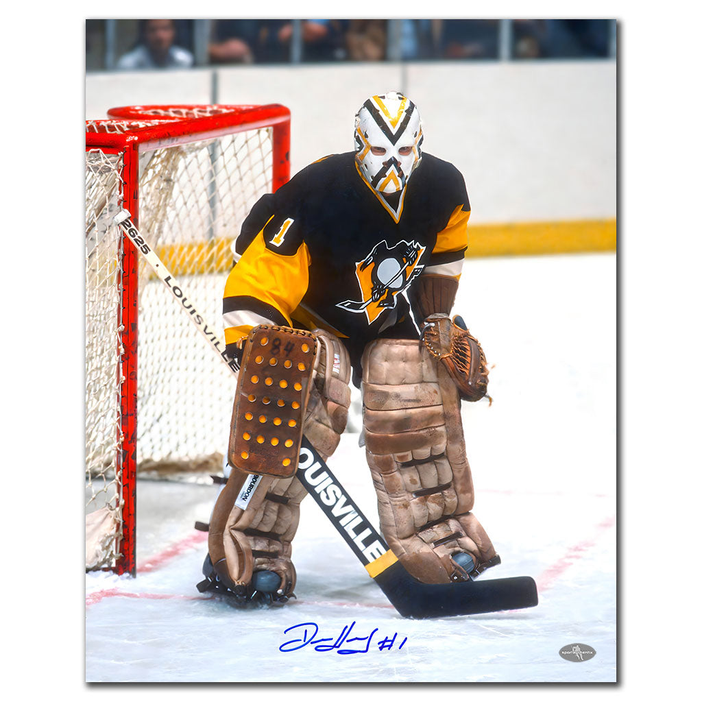 Denis Herron Pittsburgh Penguins Autographed 16x20