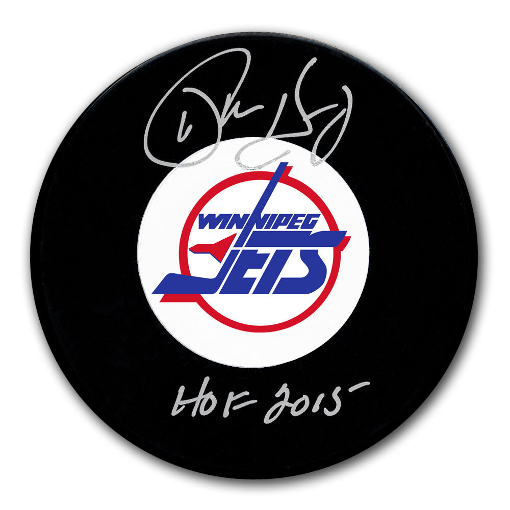 Phil Housley Winnipeg Jets HOF Autographed Puck