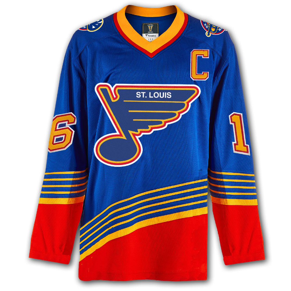 Brett Hull St. Louis Blues Fanatics Vintage Autographed Jersey