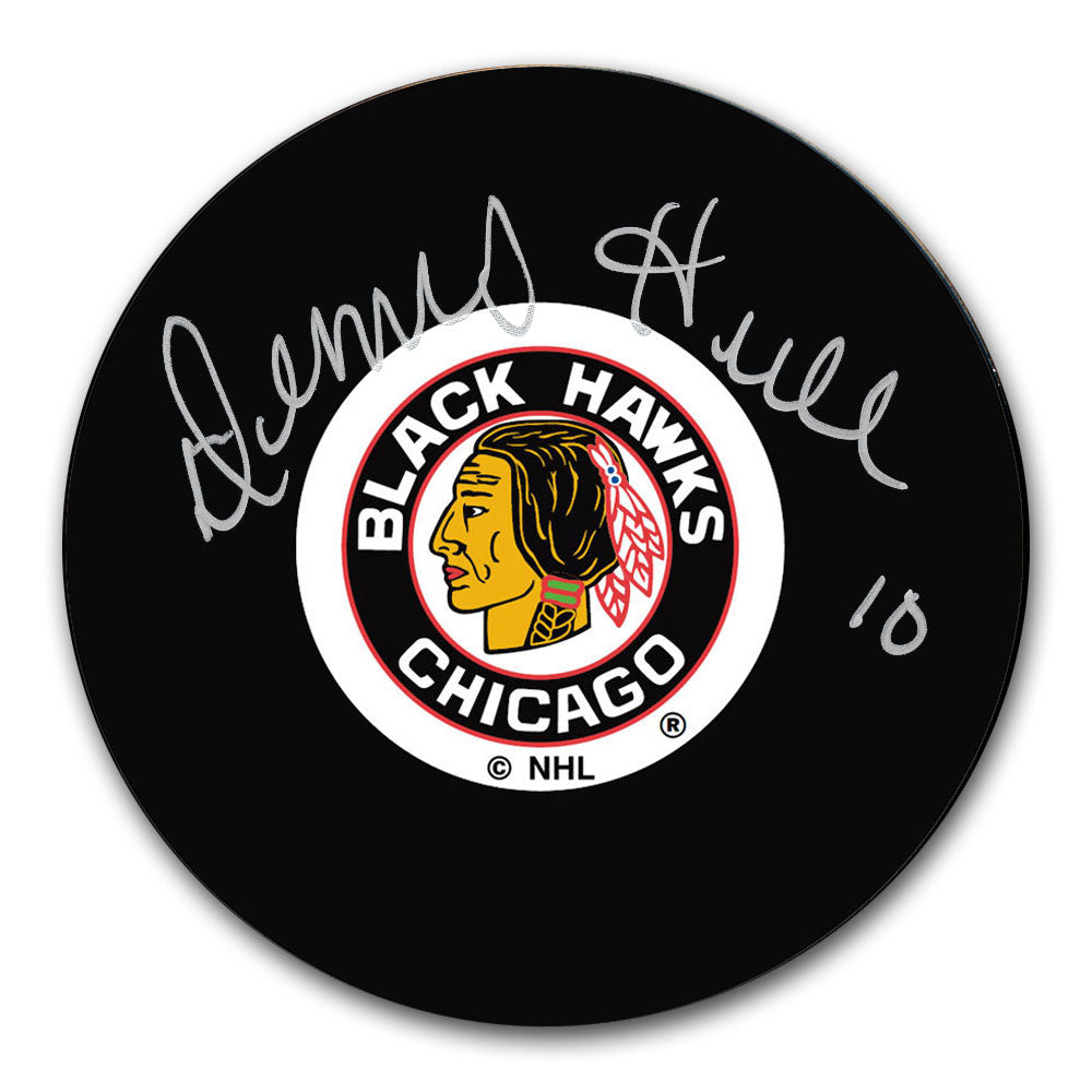 Dennis Hull Chicago Blackhawks Autographed Puck