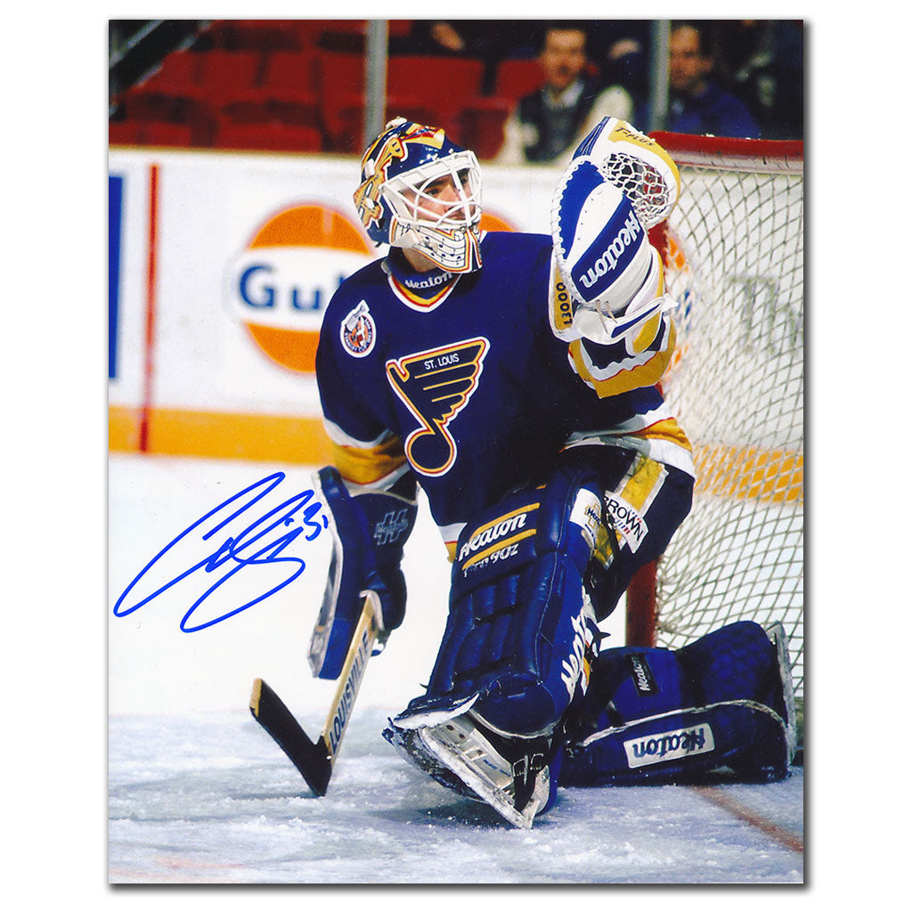 Curtis Joseph St. Louis Blues GLOVE SAVE Autographed 8x10