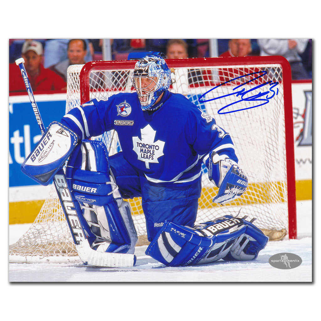 Curtis Joseph Toronto Maple Leafs BETWEEN THE PIPES Autographed 8x10