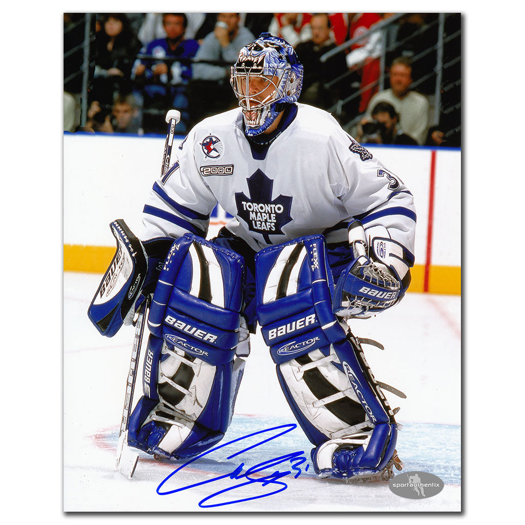 Curtis Joseph Toronto Maple Leafs WHITE JERSEY Autographed 8x10